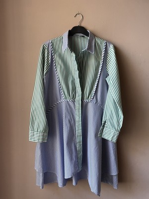 Zara striped collared shirt dress size L