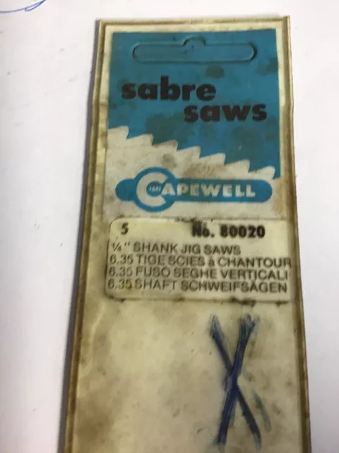Sabre Saws 2 Piece #80020 1/4” Shank Jigsaws
