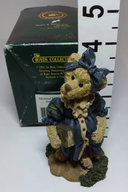 Boyd's Bear Momma McBear...Anticipation Figurine #2282 1996 bearstone collection