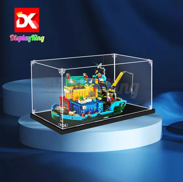 Display King-Display case with screw for Lego Monkie Kid's Team Secret HQ 80013