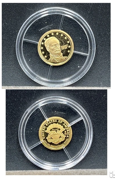 Northern Leaders of Civil War Proof Gold Coin 14k William Sherman N1