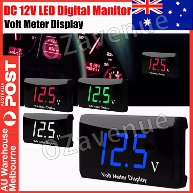 12V DC LED Digital Monitor Volt Meter Display Battery Gauge Voltage Caravan Cars