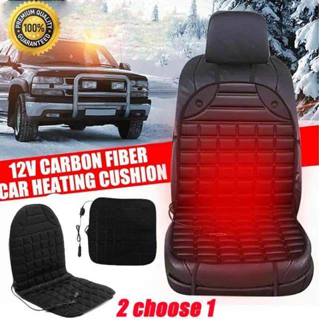 Adjustable Heated Car Seat Cover Cushion Universal 12V Heater Warmer Winter Pad