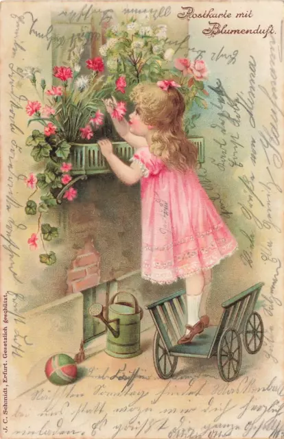 Postkarte mit Blumenduft Mechterstadt  1902