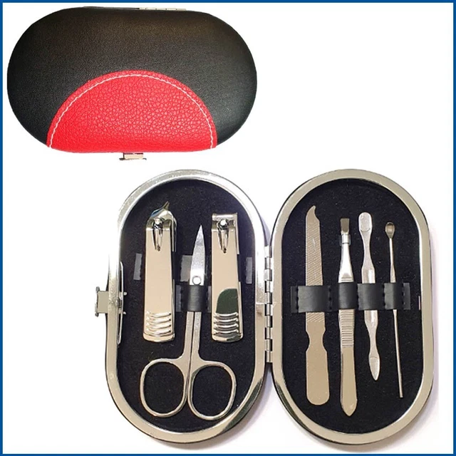 Strumenti Set manicure pedicure tagliaunghie portatile pinzette di precisione