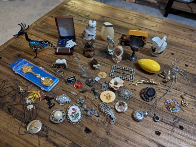 Vintage Collectables Job Lot Bundle Curios Including Jewellery