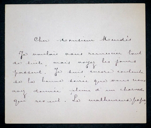 Mallarmé, Stéphane Lettre autographe signée, inédite, à l’éditeur
