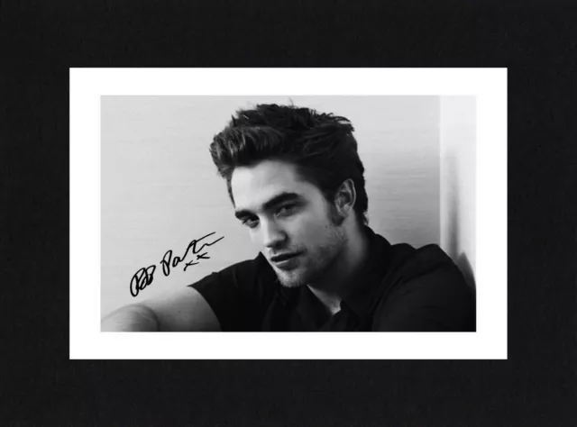 8X6 Mount ROBERT PATTINSON Signed PHOTO Gift Print Ready To Frame TWILIGHT