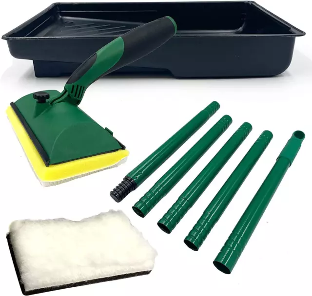 Decking Applicator Kit Pad Long Handle Oil Paint Tray Stain Sheds & Fence Wall