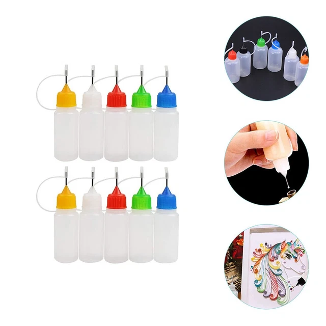 5 Kleine Kleber-Applikatorflaschen Mit Nadelspitze – Perfekt Für Präzises Arbeiten | DIY, Quilling, Handwerk