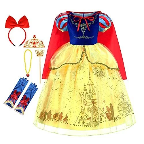 HIHCBF Ragazze Costumi di Carnevale Bambine Vestito da Principessa (Z6g)
