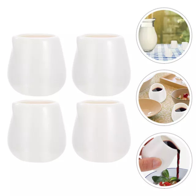 4 Pcs Ceramic Milk Cup Ceramics Cups Tea Creamer Espresso Coffee