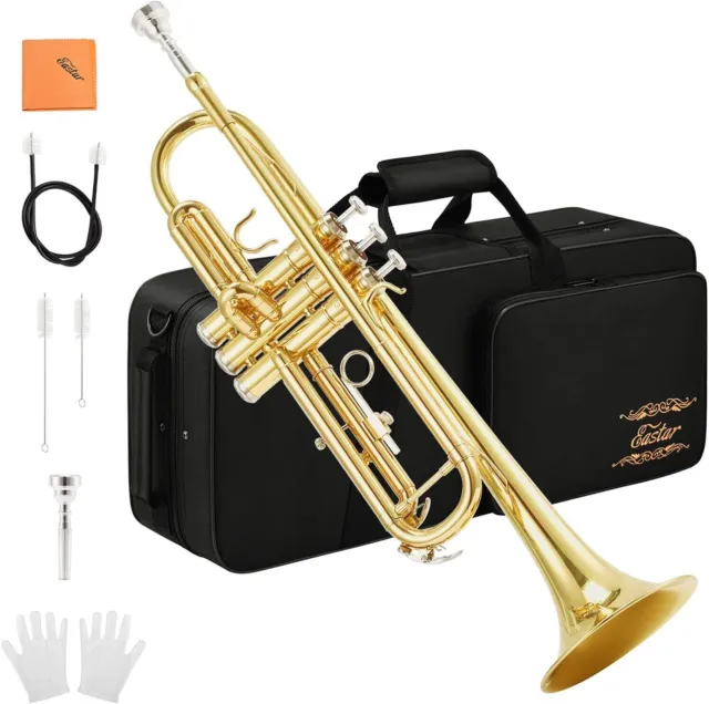 Eastar Bb Standard Trumpet Set for Beginner Student Brass Trumpet Instrument