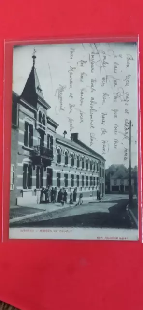 CPA - Rare Belgique Wasmes - Maison du Peuple 1906