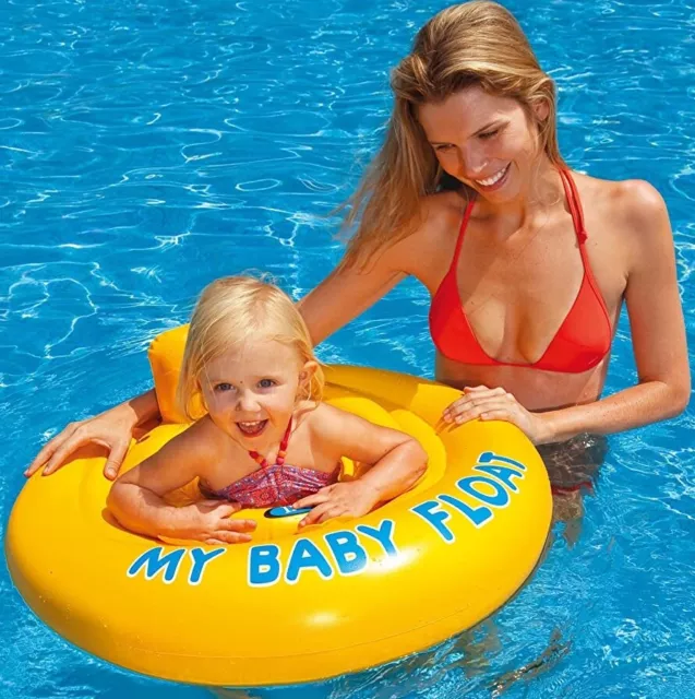 Intex Flotador hinchable piscina para bebé Ø70 cm,asiento,respaldo,6 a 12 meses