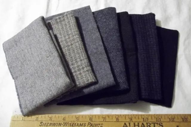 Tela de lana 100% lana piezas recicladas primitivas alfombra gancho aplique centavo