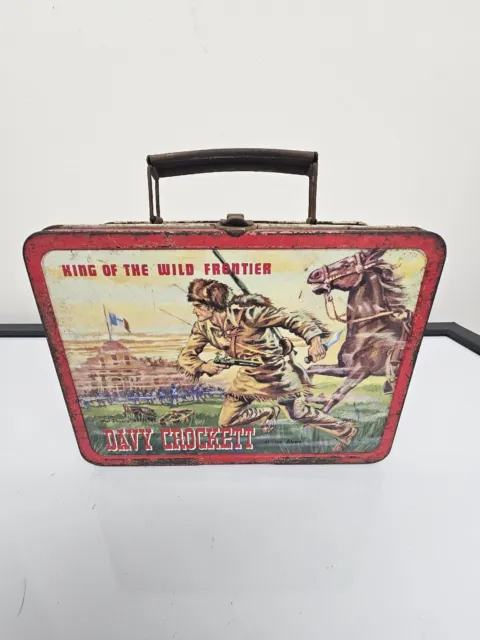 Vintage Davy Crockett/Kit Carson Metal Lunchbox 1955 VERY RARE