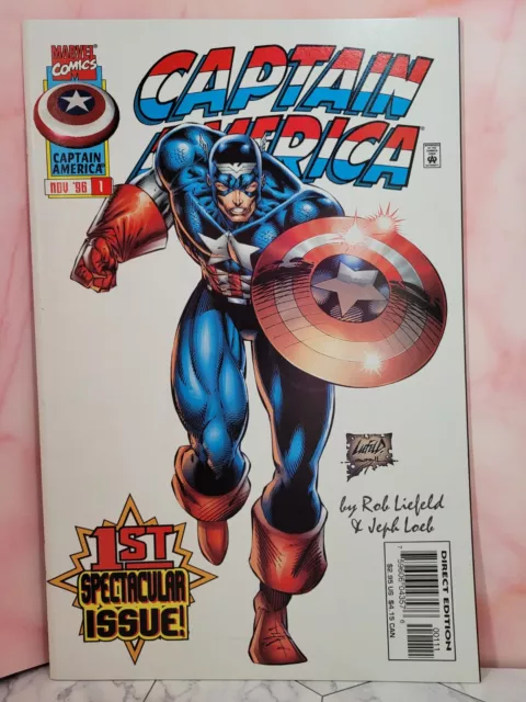 Captain America Vol. 2 #1- 1996, Rob Liefeld, Jeph Loeb, Marvel, VF!