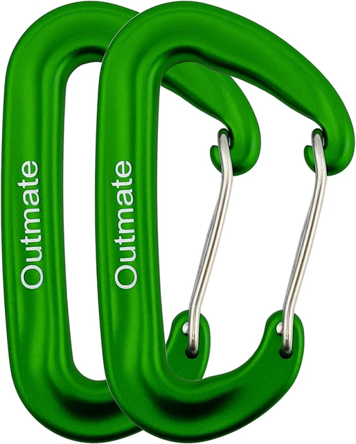 12Kn Heavy-Duty Carabiner Clips - Durable, Lightweight Aluminum Alloy Carabiners