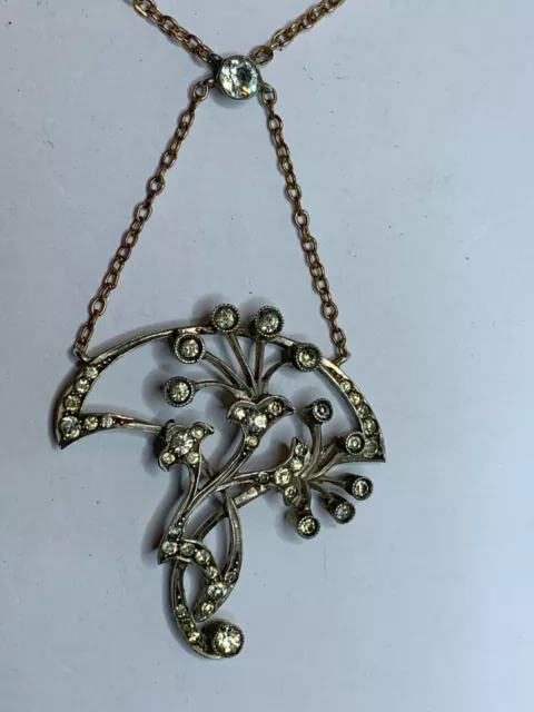 prächtiges Jugendstil Collier mit Steinen in 800 Silber-Juwelier:RoBo um1910 #15