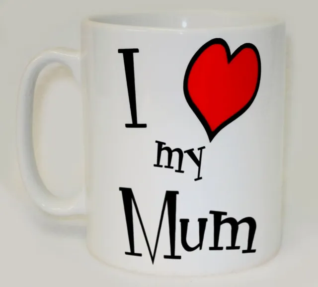 I Heart My Mum Mug Can Personalise Funny Love Mummy Mother's Day Birthday Gift