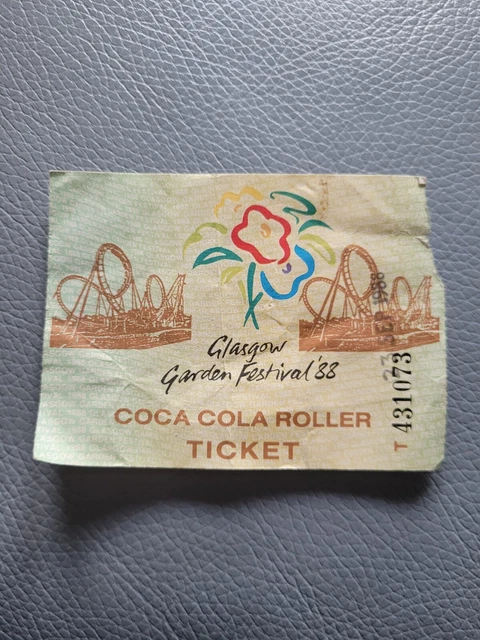 Glasgow Garden Festival 1988 Coca Cola Roller Ticket