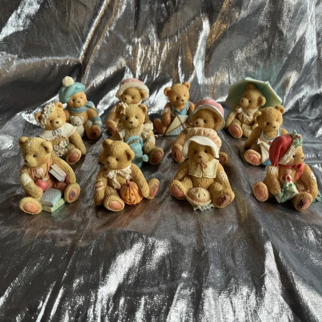 Cherished Teddies Complete 12 month set  Jan - Dec 1993 Hillman Enesco