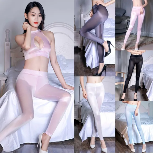 Women/Lady See Through Trousers Pants Leggings Transparent Sheer Skinny Sexy  Hot
