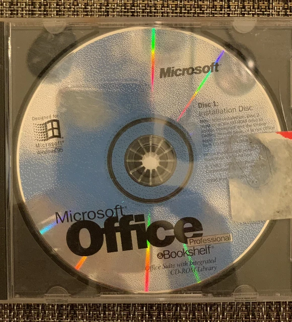 MICROSOFT OFFICE PROFESSIONAL y estantería diseñada para Windows 95 EUR
