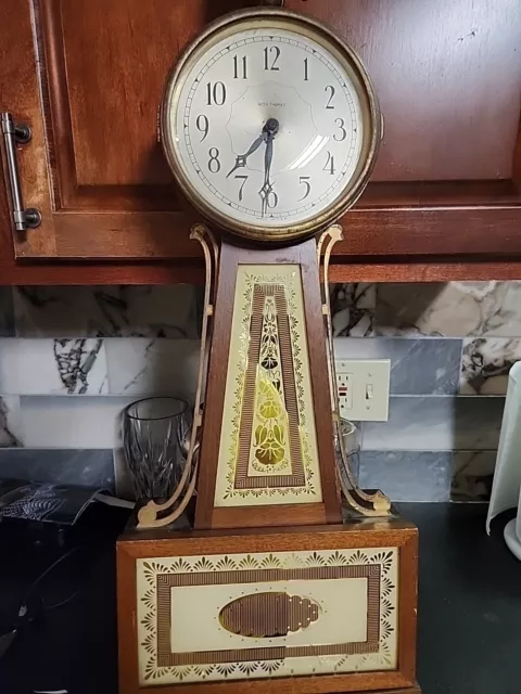 Vintage Seth Thomas Brookfield Banjo Model Old Wall Clock 29" Tall