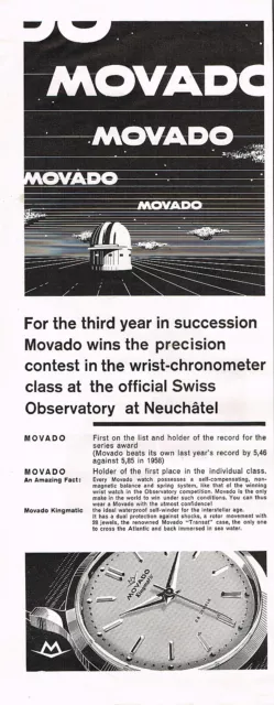 PUBLICITE ADVERTISING    1959   USA   MOVADO   montre