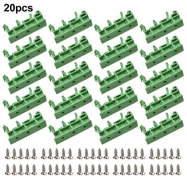 20PCS PCB DIN C45 rail DIN rail adapter plastic with screws 43*19*10mm