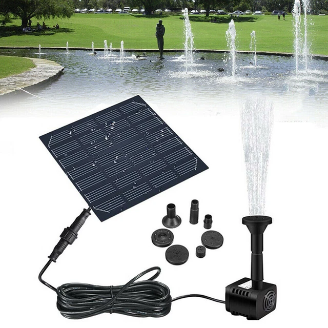 SOLAR PANEL POWERED Water Feature Pump Garden Pool Pond Aquarium