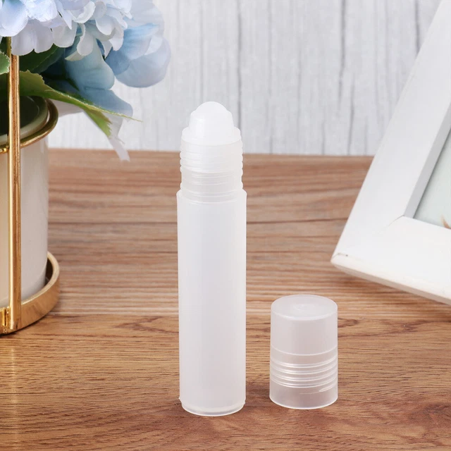 10PCS 10ML Leere Roll-On-Flasche Kunststoff-Stahlperlen Ätherische Ölflasche