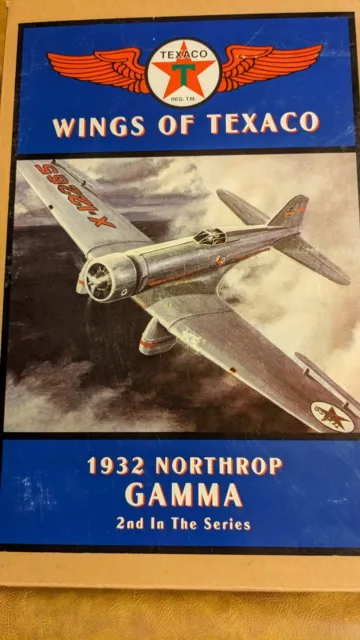 Wings Of Texaco 1932 Northrop Gamma Airplane Bank Ertl with stand 2nd in series