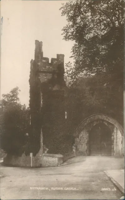 Ruthin castle entrance;  1925; valentines XL real photo