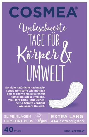 Cosmea Slipeinlagen Extra Lang 40er Menstruation Periode Intimpflege