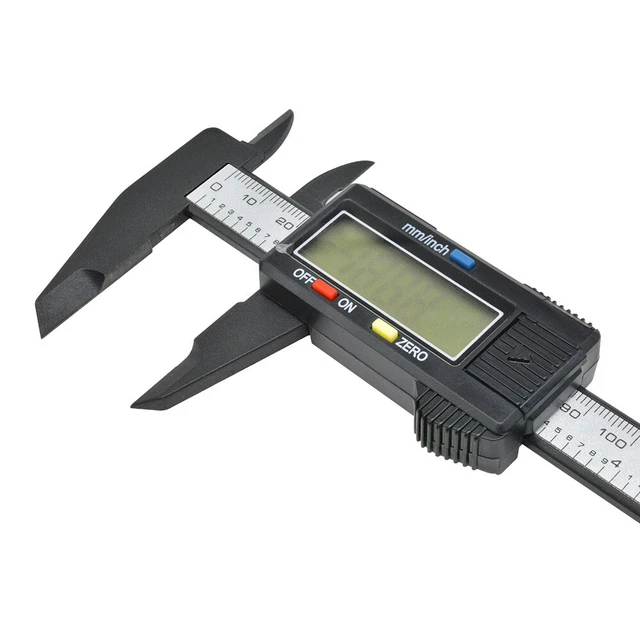 LCD Digital Electronic Carbon Fiber Vernier Caliper Gauge Micromet 150mm/6inch