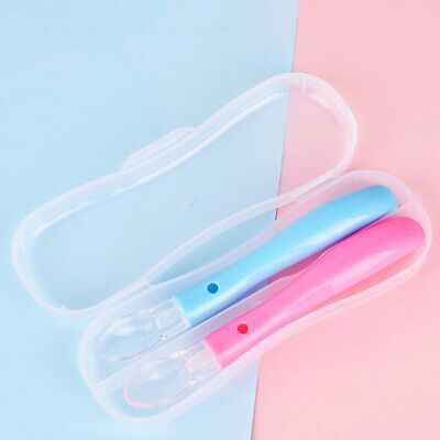 Caja de vajilla portátil para bebé almacenamiento plástico cuchara horquilla viaje transparente Vh. AP