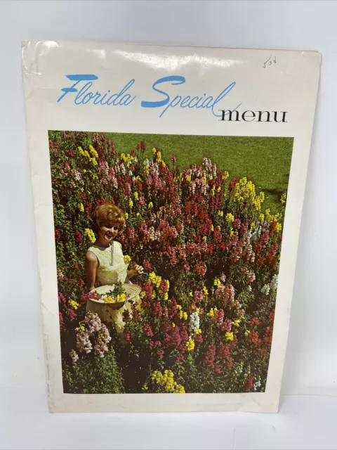 SCL Seaboard Coast Line "Florida Special" Railroad Menu Train Railway Dining Car