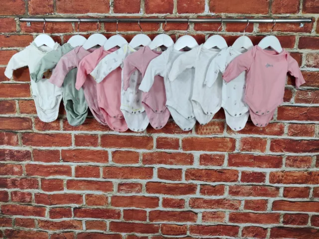 Baby Girls Bundle Age Newborn Up To 1 Month M&S Boden Etc Bodysuit Vest Set 56Cm