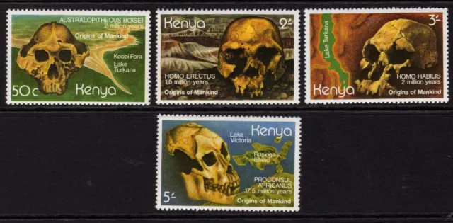 KENYA 1982 SG225-8 Skulls Mankinds Origins Unmounted Mint Catalogue £13.24