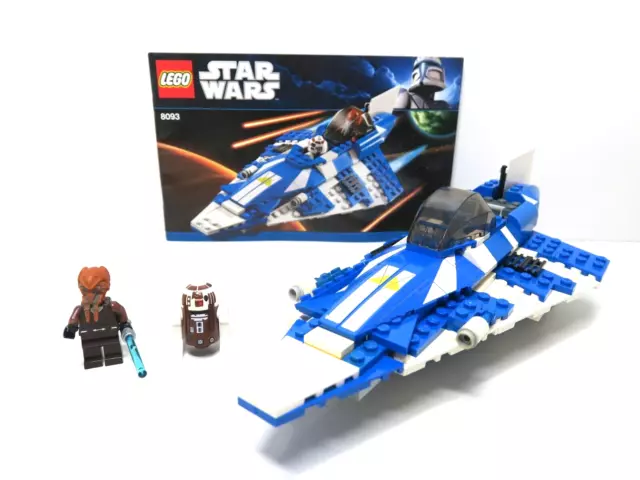 Nave espacial de Star Wars, Plo Koon's Fighter, LEGO, 8093, construida, instrucciones