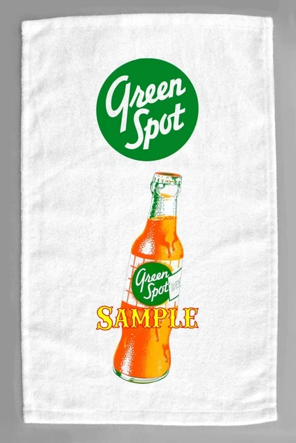 Green Spot Soda Microfiber Hand Towel Citrus Cola