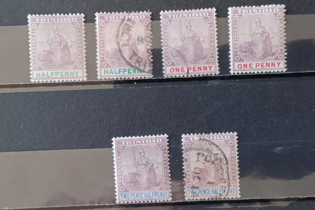 TRINITE 1896 lot 6 timbres (3 neufs avec charnière/ 3 oblitérés )  Y&T# 44 à 46