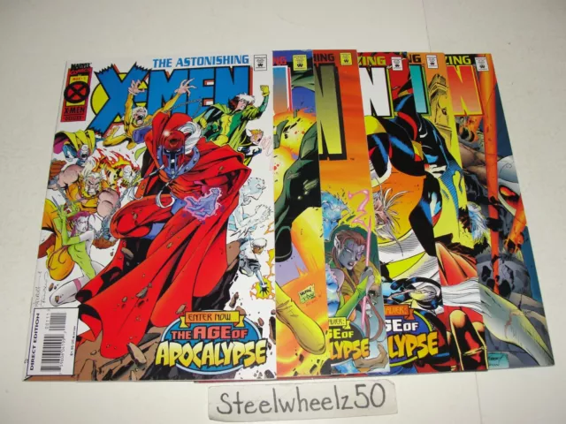 Astonishing & Amazing X-Men 6 Comic Lot Marvel 1995 #1 2 3 4 Age Of Apocalypse