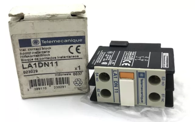 Telemecanique Contactor Auxiliary LA1 DN11 Contact Block LA1DN11 1NO 1NC