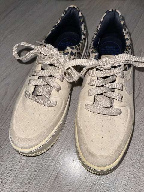 Nike air force 1 sage hotsell trainers desert ore wheat leopard