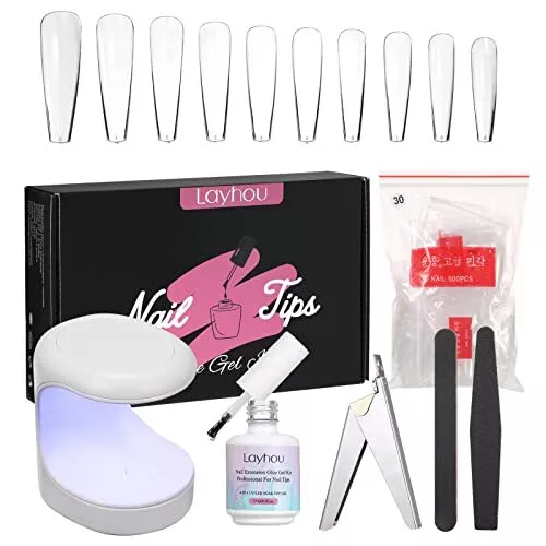 Layhou Ongles Pose Americaine, Capsule Ongle Gel, Kit Pose Americaine Ongles, 50