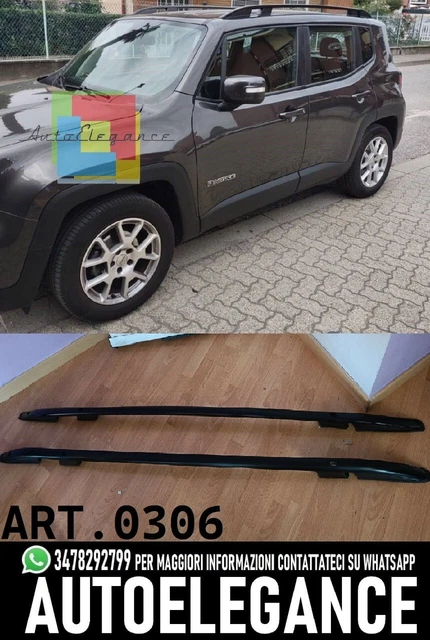 Compatibile Con Jeep Renegade  BU  2014-2025 FLY Model Barre Tetto Portapacchi Auto Barre Portatutto Nero Alluminio 3 Barre